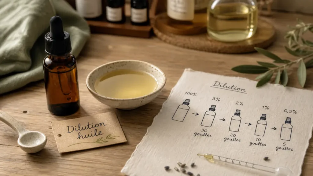 Faut-il diluer une huile essentielle ? Peau, dosage et support à choisir Dilution huile essentielle : dosage et support pour la peau