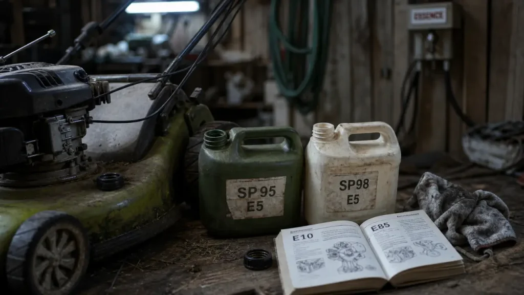 SP95, SP98 ou E10 pour une tondeuse : le bon carburant selon le moteur et l’éthanol Essence tondeuse 95 ou 98 : SP95 SP98 E10