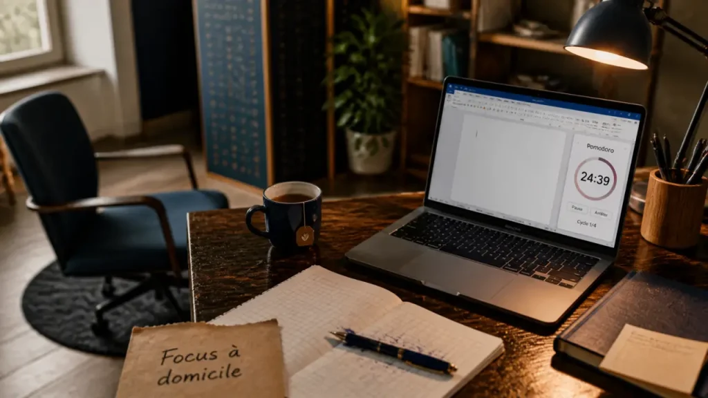Bruit, horaires, notifications : cadrer ces trois points pour rester concentré en travaillant de chez soi Rester concentré en travaillant de chez soi : bruit, horaires, notifications, bureau focus