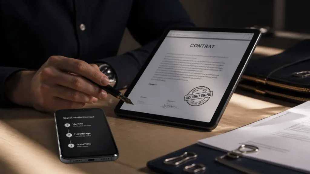 Signature électronique d’un contrat de travail : 3 niveaux eIDAS et preuves à sécuriser Signature électronique contrat de travail eIDAS : identité, horodatage, document