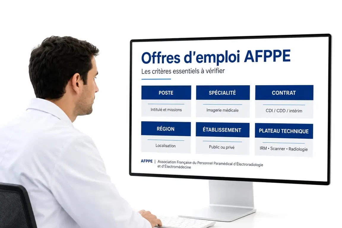 afppe emploi : visuel éditorial résumant les critères à vérifier dans une offre