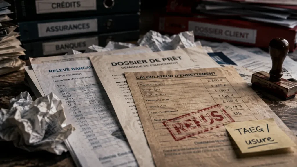 Refus de prêt immobilier en 2026 : 35 %, TAEG et assurance, les blocages à corriger Refus prêt immobilier 2026 : dossier, TAEG, assurance, tampon REFUS