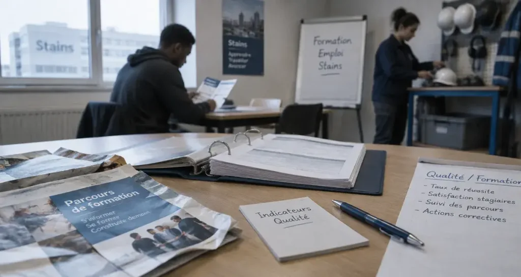ADPE, centre de formation professionnelle à Stains : 97 % de réussite et 66 % d’insertion, que valent ces chiffres ? adpe centre de formation professionnelle à Stains : stagiaires en formation, indicateurs de réussite et insertion