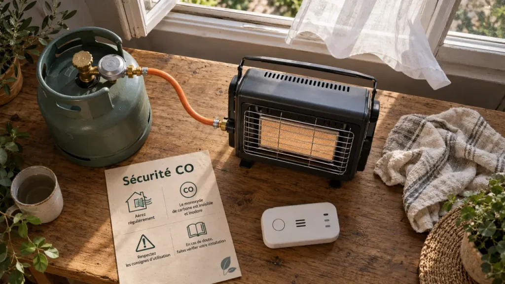 Chauffage gaz bouteille en intérieur : le danger ne se repère pas toujours à l’odeur Chauffage gaz bouteille intérieur danger : détecteur CO et sécurité CO